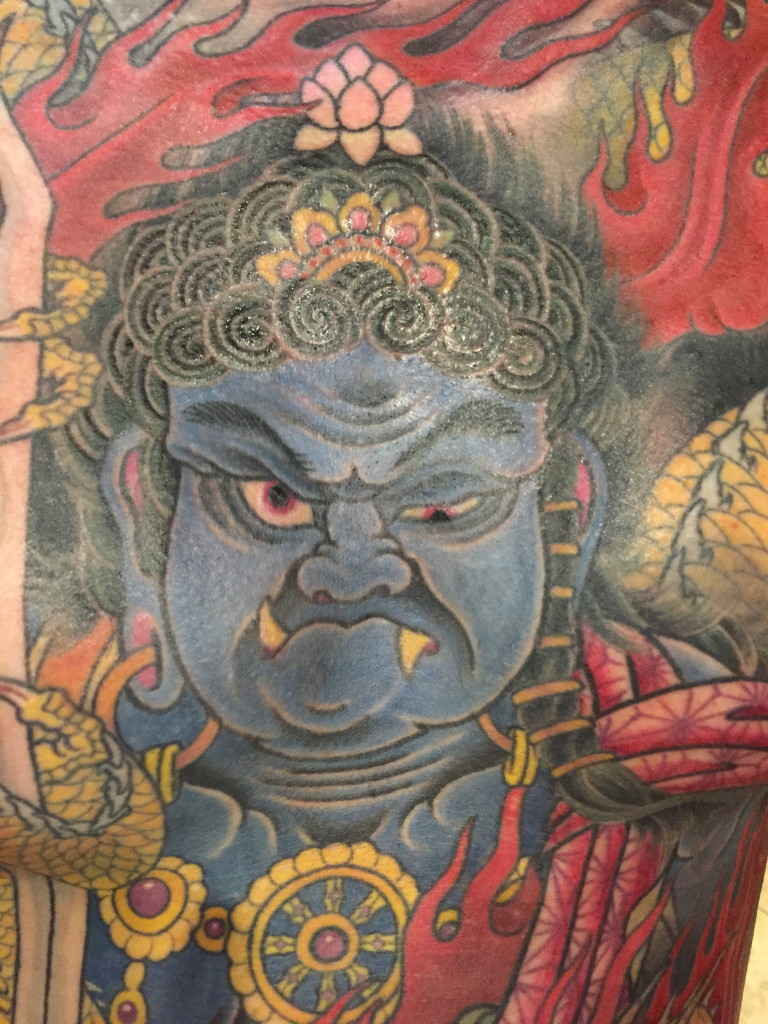 Fudo detail of a front piece done by Jason Kundell